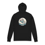 Hooded Long Sleeve Tee - 'Take It Eazy' Relaxed Anime Character Graphic