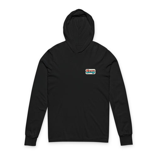 Hooded Long Sleeve Tee - 'Take It Eazy' Relaxed Anime Character Graphic