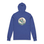 Hooded Long Sleeve Tee - 'Take It Eazy' Relaxed Anime Character Graphic