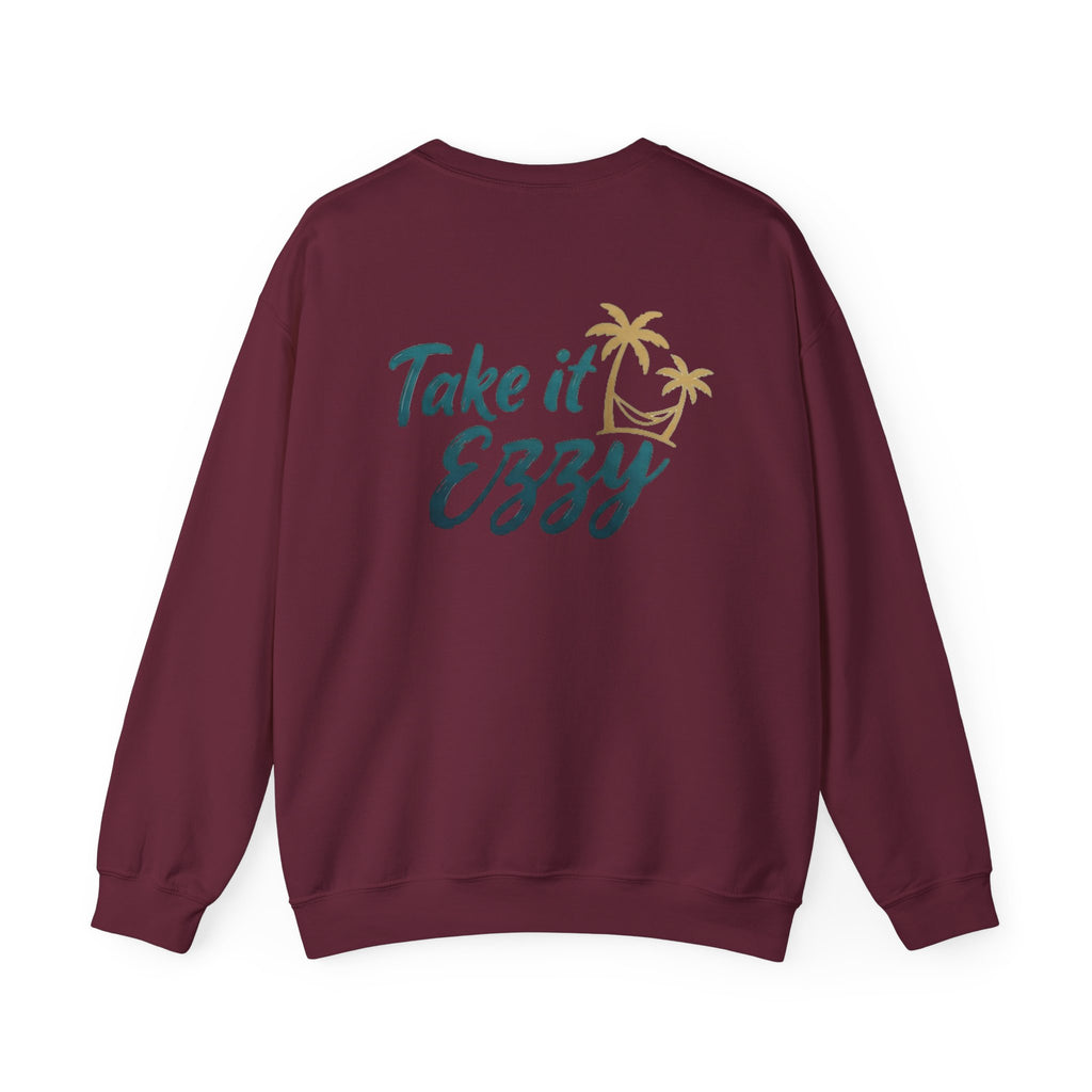 Take It Ezzy Crewneck Sweatshirt — Relaxed Palm Beach Vibe Pullover